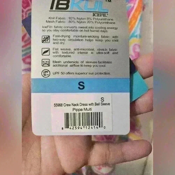 NWT Ibkul Bell Sleeve Dress - Picture 7 of 8